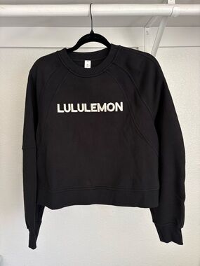 lululemon athletica Black Sweatshirt with White Logo